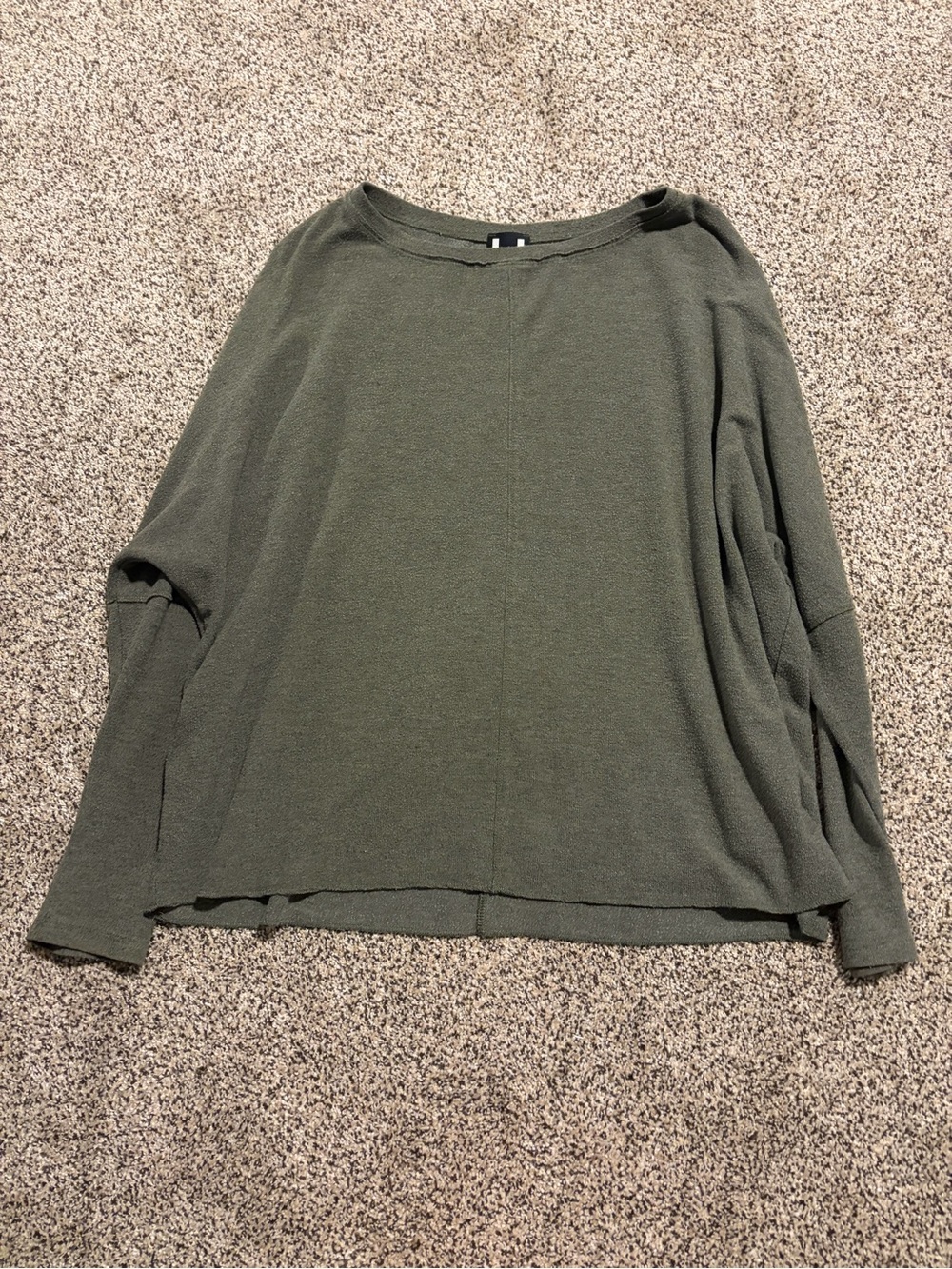 H by Bordeaux Olive Green Boatneck Pullover